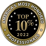 America's Most Honored Professionals Top 10% 2022
